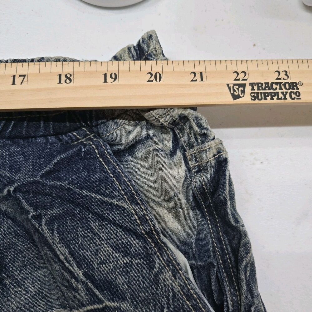 Blue Cult Denim Jeans Men 44x34 Punk Hip Hop Grunge Zipper Knee Drawstring Waist - Picture 9 of 12